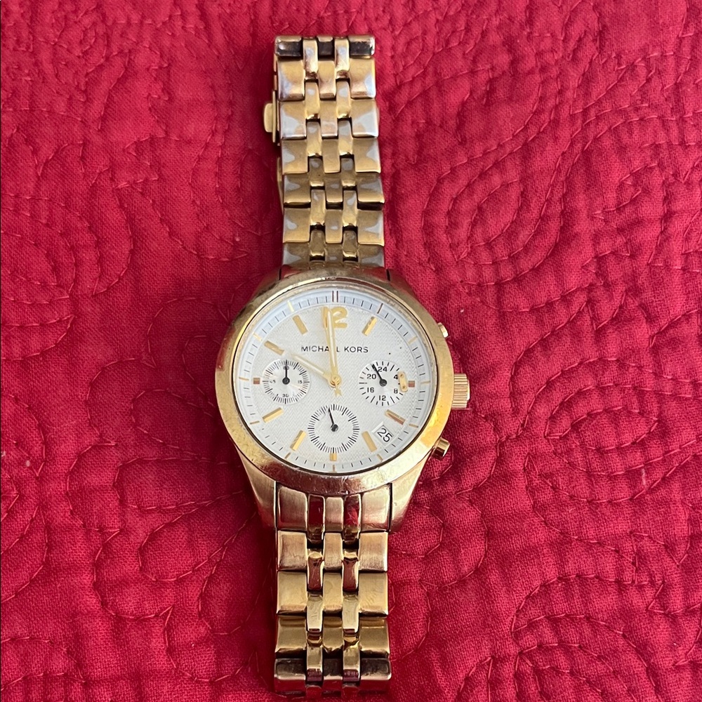 Michael Kors Gold-Tone Chronograph Watch